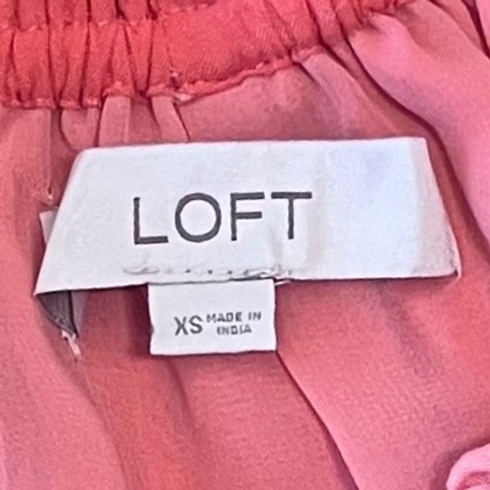 LOFT Striped Halter‎ Swing Mini Dress Womens XS Pink Orange Boho Summer - Picture 4 of 8